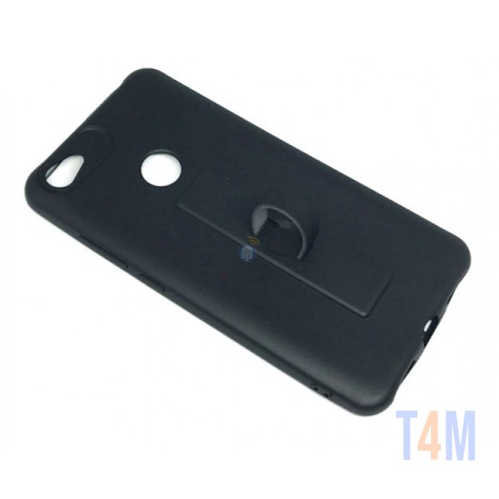 CAPA DE SILICONE MOTOMO COM ANEL DE DEDO PARA XIAOMI REDMI NOTE 5 PRETO